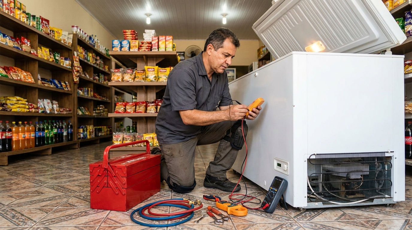 Ajuste de Temperatura do Freezer no Lago Azul, Manaus‑AM