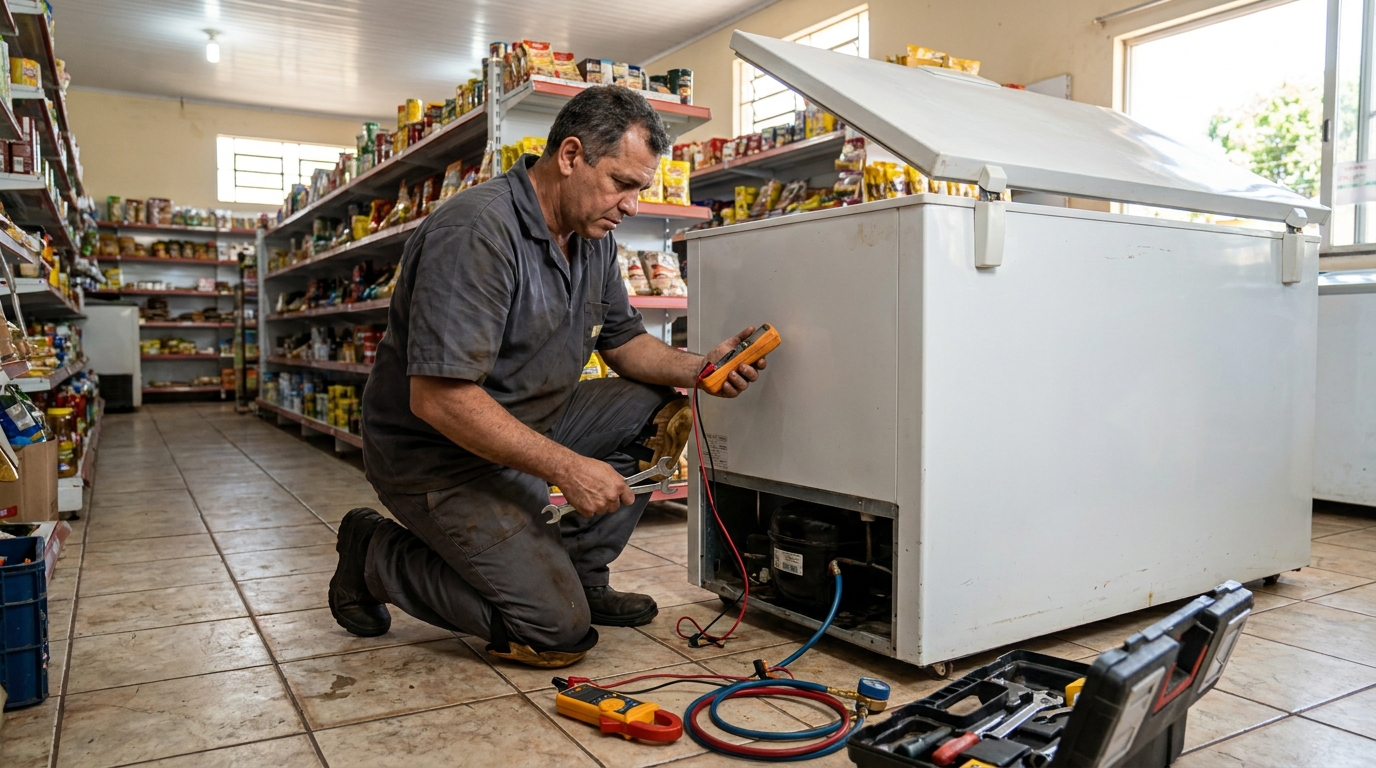 Manutenção em Motor Ventilador no Lago Azul, Manaus‑AM